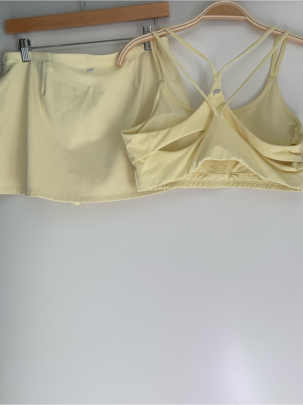 Fabletics Butter Yellow Strappy Bralette and Mini Skort Set - Picture 3 of 4